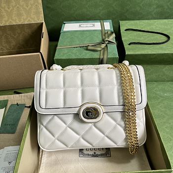 Gucci Deco Small Shoulder Bag White Size 25 x 19.5 x 8 cm