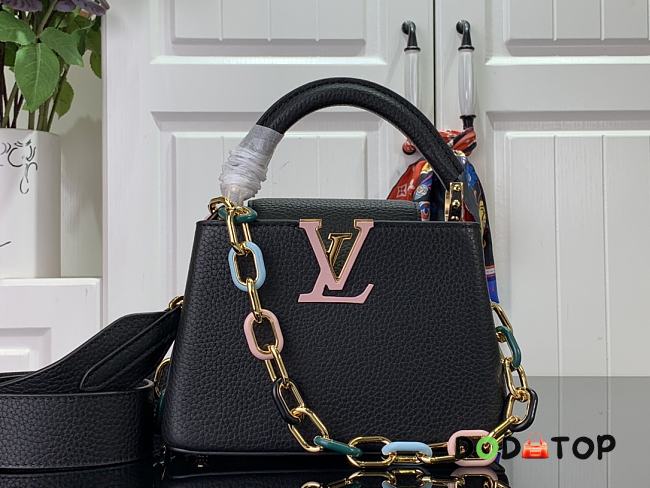 Louis Vuitton LV Capucines Mini Handbag M21798 Black Size 21 x 14 x 8 cm - 1