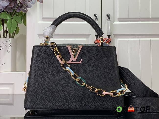 Louis Vuitton LV Capucines BB Handbag M21641 Black Size 27 x 18 x 9 cm - 1