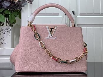 Louis Vuitton LV Capucines Medium Handbag M21652 Pink Size 31.5 x 20 x 11 cm
