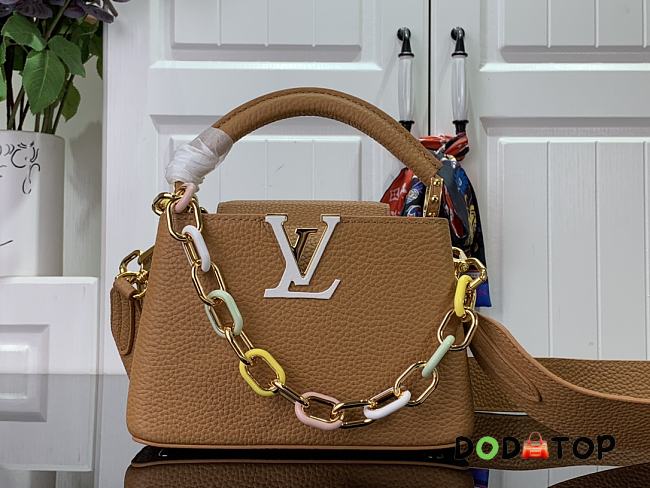 Louis Vuitton LV Capucines Mini Handbag M21798 Brown Size 21 x 14 x 8 cm - 1