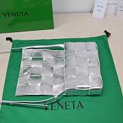 Bottega Veneta Cassette Crossbody Bag Silver Size 23 x 15 x 5.5 cm - 5