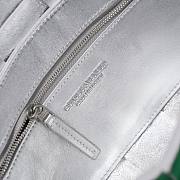Bottega Veneta Cassette Crossbody Bag Silver Size 23 x 15 x 5.5 cm - 3