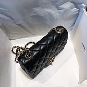 Chanel Flap Bag Lambskin Black Size 20 x 6.5 x 12 cm - 6