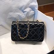 Chanel Flap Bag Lambskin Black Size 20 x 6.5 x 12 cm - 5