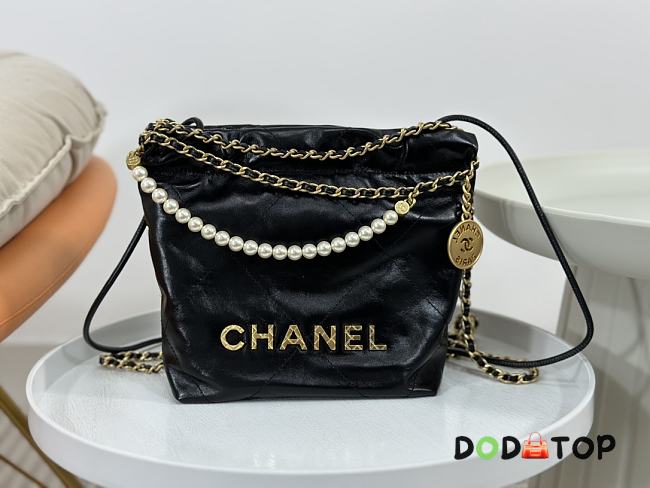 Chanel Mini Garbage Bag Black Size 19 x 20 x 6.5 cm - 1