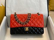 Chanel A01112 Flap Bag Black Red Size 25 cm - 1