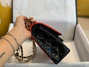 Chanel A01112 Flap Bag Black Red Size 25 cm - 2
