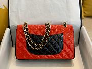 Chanel A01112 Flap Bag Black Red Size 25 cm - 4