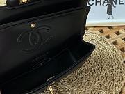 Chanel Flap Bag V Pattern Lambskin Black Bag Size 25 cm - 6