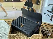 Chanel Flap Bag V Pattern Caviar Black Bag Size 20 cm - 5