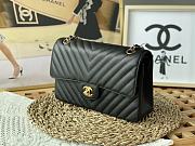 Chanel Flap Bag V Pattern Caviar Black Bag Size 25 cm - 6
