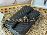 Chanel Flap Bag V Pattern Caviar Black Bag Size 25 cm - 2