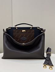 Fendi Men Peekaboo Handbag Brown Size 41 x 13 x 29 cm - 1