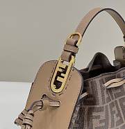 Fendi Pomodorino Brown FF Fabric Mini-Bag Size 24 × 9.5 × 14 cm - 5