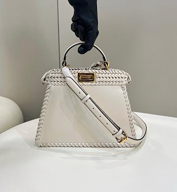 Fendi Medium Peekaboo Bag White Size 27 × 11 × 22 cm