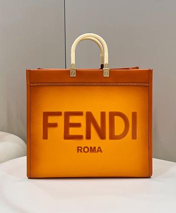 Fendi Sunshine Shopper Tote Orange Size 40 × 17 × 37 cm