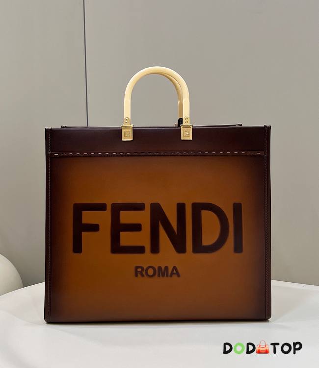 Fendi Sunshine Shopper Tote Brown Size 40 × 17 × 37 cm - 1