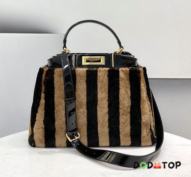 Fendi Peekaboo Iconic Brown Bag Size 33 cm - 1