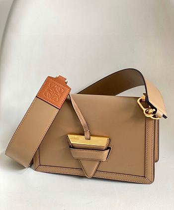 Loewe Barcelona Bag Brown Leather Bag Size 24 x 15 x 9 cm