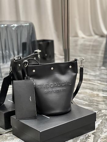 YSL Rive Gauche Bucket Bag Black Size 20 x 30 x 28.5 cm