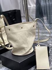 YSL Rive Gauche Bucket Bag Cream Size 20 x 30 x 28.5 cm - 4