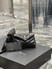 YSL Loulou Puffer Small Clutch Bag Black Size 18 × 12 × 5 cm - 6