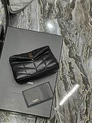 YSL Loulou Puffer Small Clutch Bag Black Size 18 × 12 × 5 cm - 4
