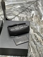 YSL Loulou Puffer Small Clutch Bag Black Silver Size 18 × 12 × 5 cm - 3