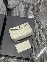 YSL Loulou Puffer Small Clutch Bag White Size 18 × 12 × 5 cm - 6