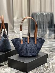 YSL Basket Straw Tote Bag Size 42 × 20 × 22 cm - 5