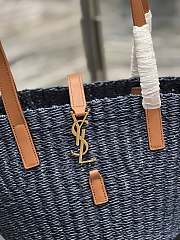 YSL Basket Straw Tote Bag Size 42 × 20 × 22 cm - 3