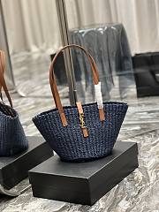 YSL Basket Straw Tote Bag Size 42 × 20 × 22 cm - 2