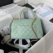 Chanel Coco Caviar Green Bag Size 23 cm - 4