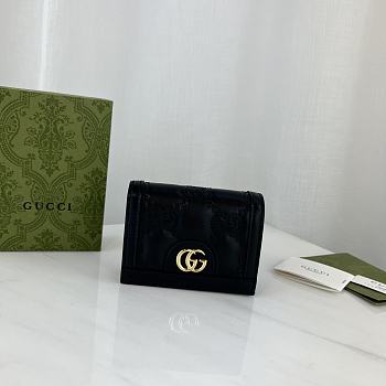 Gucci Card Case Black Size 11 x 8.5 x 3 cm