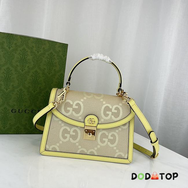 Gucci Double G Handbag Yellow Size 25 x 17.5 x 7 cm - 1