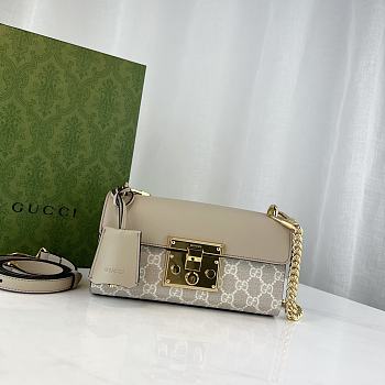 Gucci Padlock Mini Shoulder Bag Beige Size 22 x 11.5 x 7.5 cm