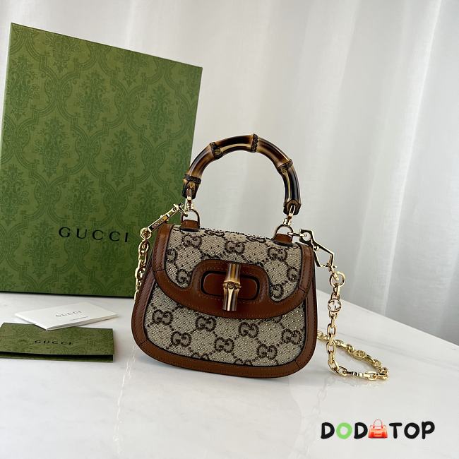 Gucci Bamboo 1947 Handbag Size 17 x 12.5 x 8 cm - 1