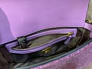 Fendi Baguette Crystals And Leather Bag Purple Size 27 x 15 x 6 cm - 3