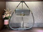 Fendi Baguette Crystals And Leather Bag Silver Size 27 x 15 x 6 cm - 1