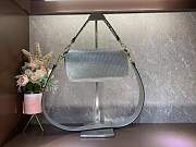 Fendi Baguette Crystals And Leather Bag Silver Size 27 x 15 x 6 cm - 6