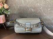 Fendi Baguette Crystals And Leather Bag Silver Size 27 x 15 x 6 cm - 3