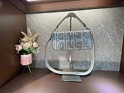 Fendi Baguette Crystals And Leather Bag Size 27 x 15 x 6 cm - 5