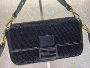 Fendi Baguette Crystals And Leather Bag Black Size 27 x 15 x 6 cm - 6