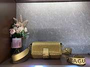 Fendi Baguette Crystals And Leather Bag Gold Size 27 x 15 x 6 cm - 4
