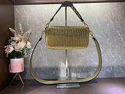 Fendi Baguette Crystals And Leather Bag Gold Size 27 x 15 x 6 cm - 3
