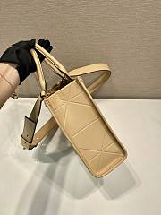 Prada Symbole Bag With Topstitching Beige Size 30 x 23 x 9 cm - 6