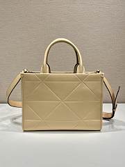 Prada Symbole Bag With Topstitching Beige Size 30 x 23 x 9 cm - 5