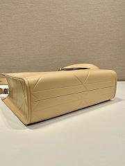 Prada Symbole Bag With Topstitching Beige Size 30 x 23 x 9 cm - 4