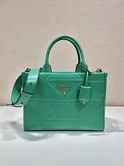Prada Symbole Bag With Topstitching Green Size 30 x 23 x 9 cm - 1